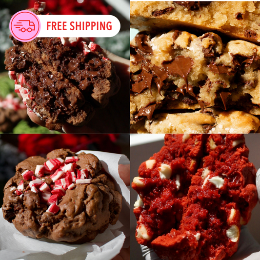 Holiday Variety Cookie Box (w/ Red Velvet) (FREE SHIPPING)