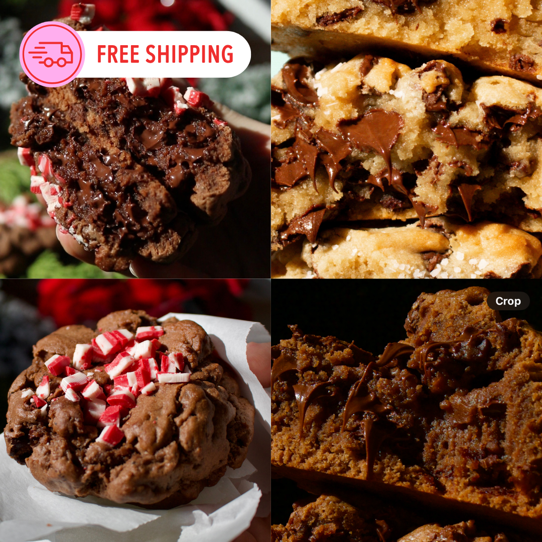 Holiday Variety Cookie Box (w/ Double Chocolate) (FREE SHIPPING)