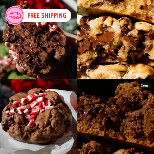 Holiday Variety Cookie Box (w/ Double Chocolate) (FREE SHIPPING)
