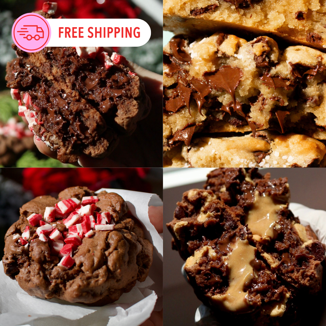 Holiday Variety Cookie Box (w/ Chocolate Peanut Butter) (FREE SHIPPING)
