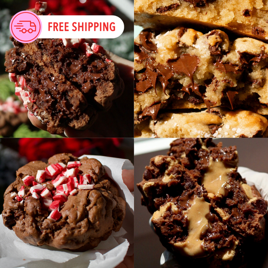 Holiday Variety Cookie Box (w/ Chocolate Peanut Butter) (FREE SHIPPING)